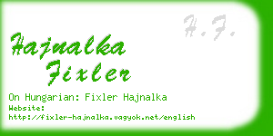 hajnalka fixler business card